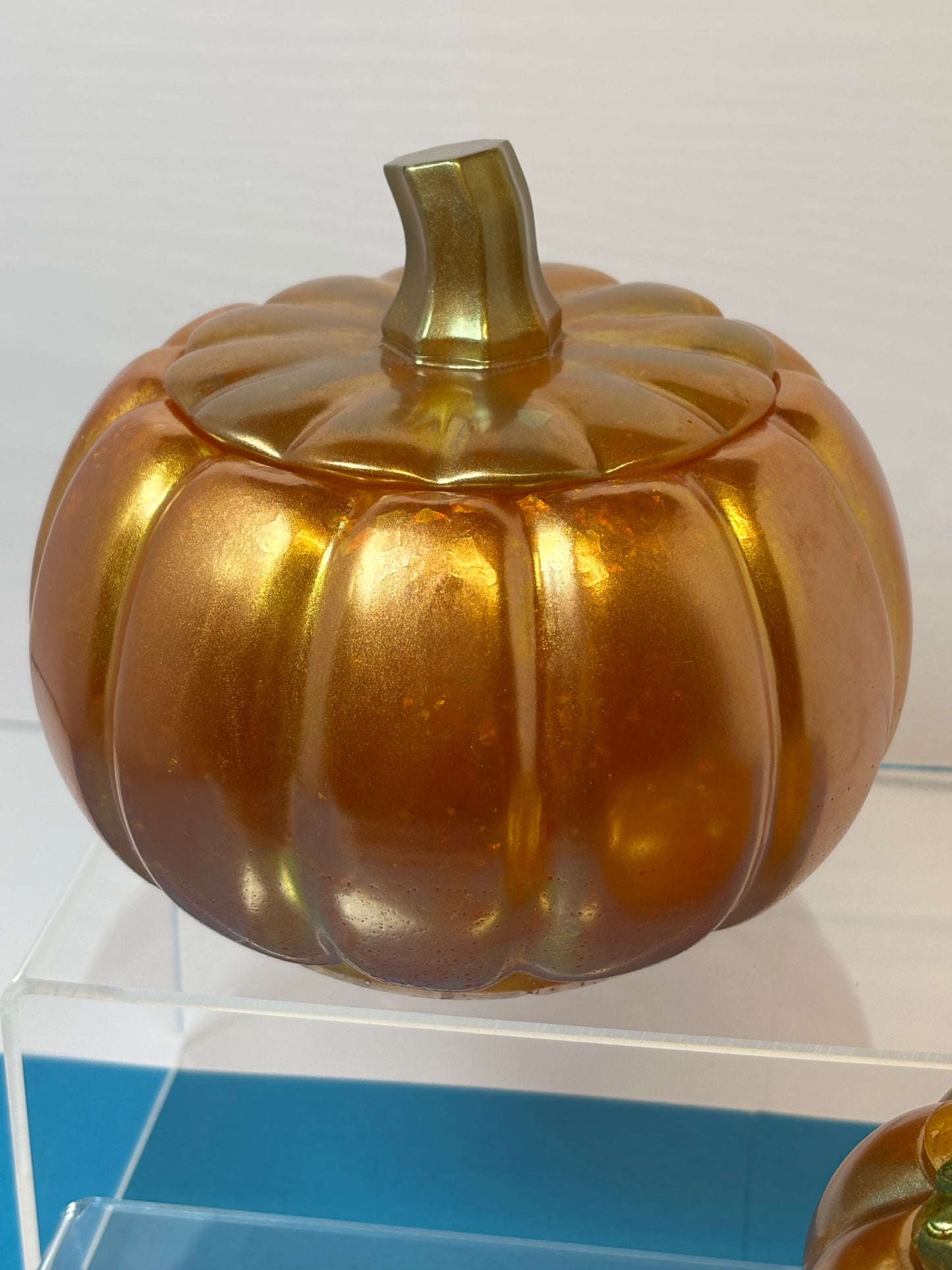 BX-0005 Shiny Orange Large Pumpkin Gift Box (5 inch diameter)