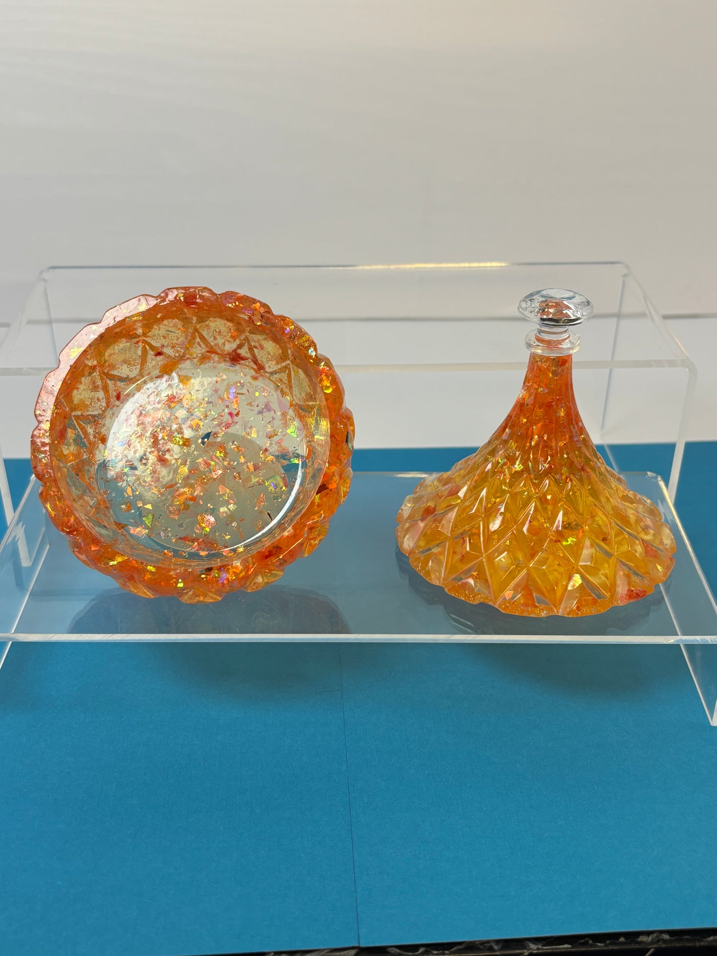 RESIN-0010  'Genie' Bottle Trinket Box - Choose a color