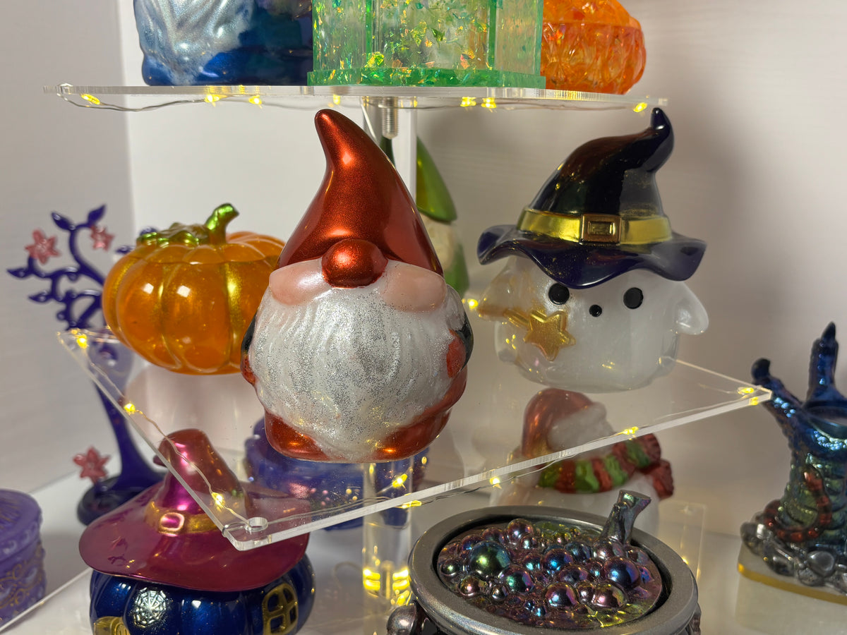 RESIN-2009 Santa Gnome Jar with Hat Lid