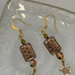 ER-0054 Rose Gold Bohemian Crystal Glass Beaded Earrings