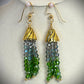 ER-0080 Sparkling Crystal Earrings in Shades of Green