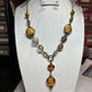 Amber & Copper Beaded Design with Bronze Detailing