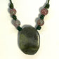 Eye-Catching Raw Labradorite Pendant and Leather Necklace