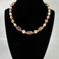 NE-0056 Rose Gold Bohemian Crystal Glass Beaded Necklace